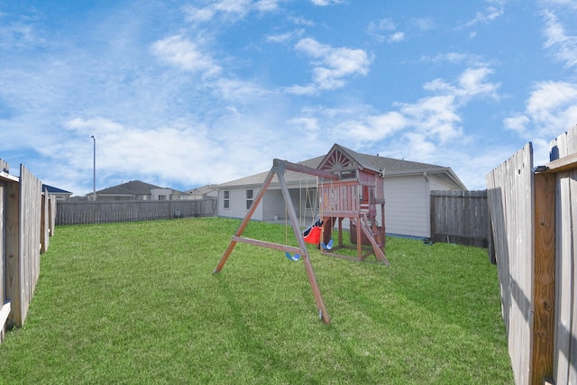 exterior space featuring a playground