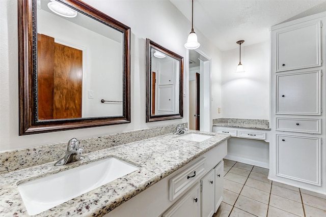 bathroom featuring vanity and tile patterned floors