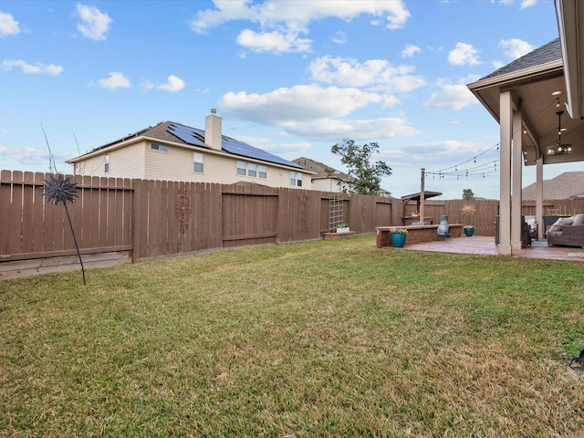 view of yard with a patio area