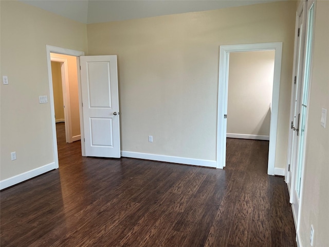 interior space featuring dark wood-type flooring