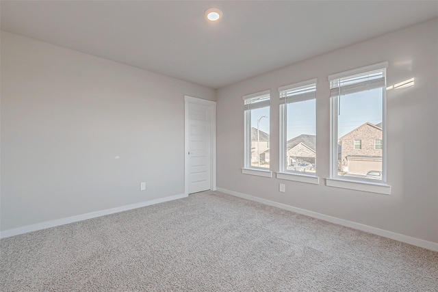 view of carpeted spare room