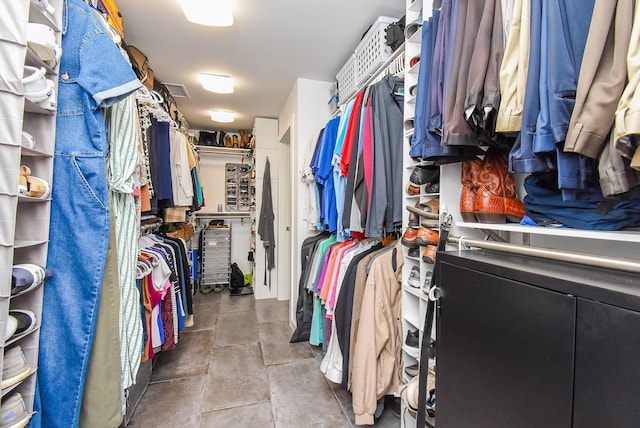 view of walk in closet