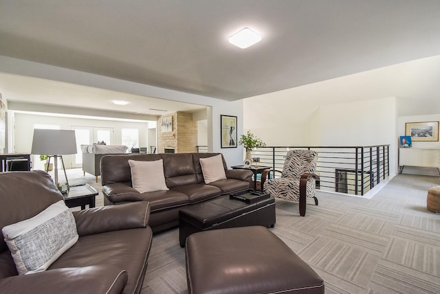 view of carpeted living room