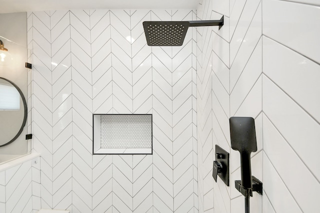 room details with tiled shower