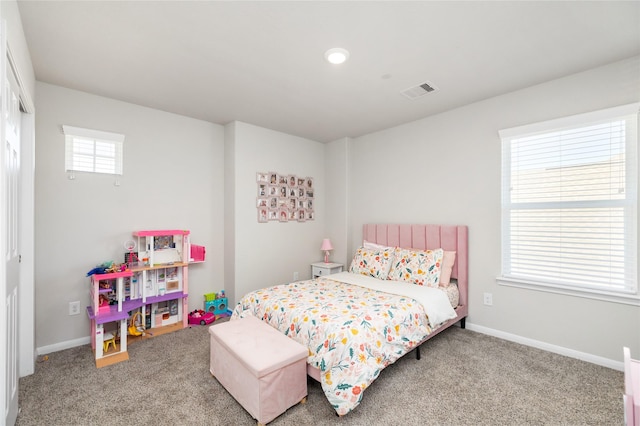 view of carpeted bedroom