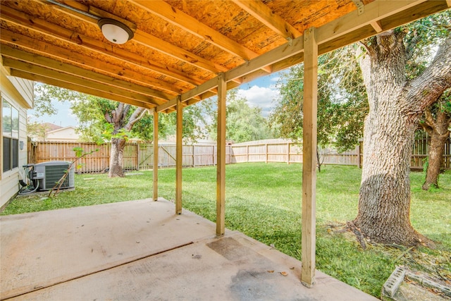 view of patio featuring central AC