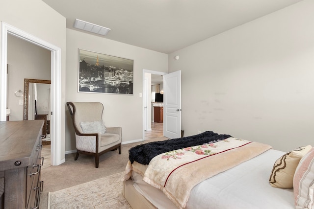 view of carpeted bedroom