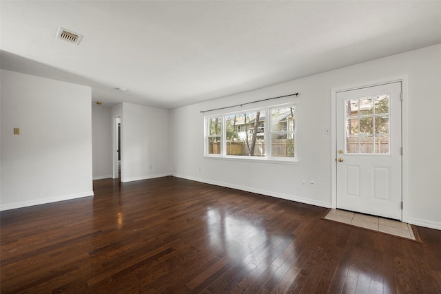 interior space featuring dark hardwood / wood-style floors