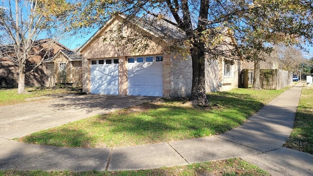 view of side of home with a garage