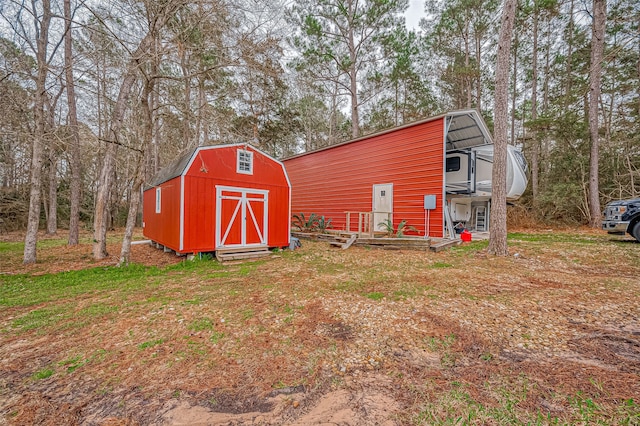 view of shed