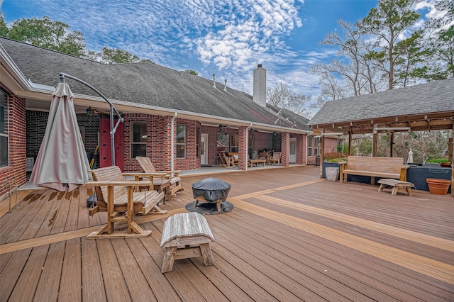 view of wooden terrace