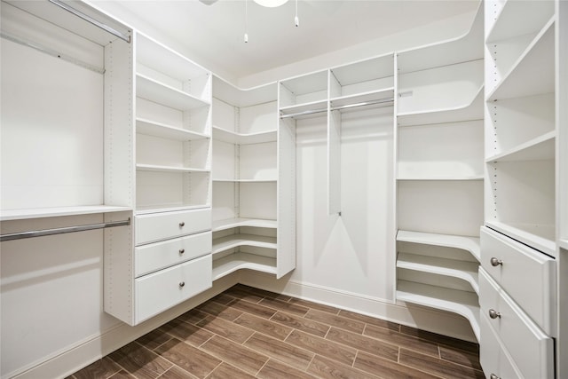 view of walk in closet