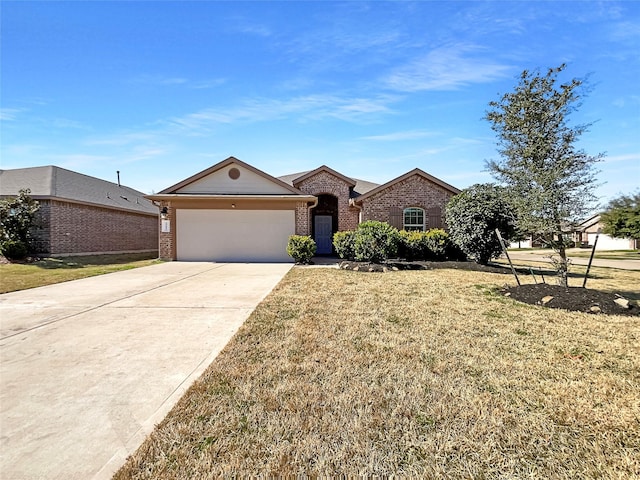 29002 Jacobs River Dr, Katy, TX 77494 - ranch-style house featuring a garage and a front lawn