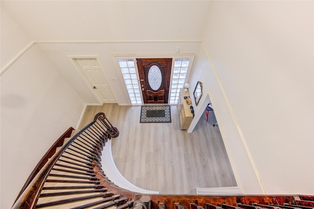 entryway featuring hardwood / wood-style floors