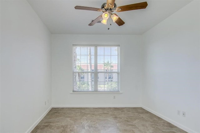 unfurnished room featuring ceiling fan