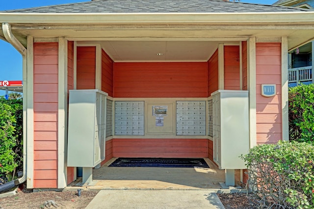 exterior space featuring mail boxes