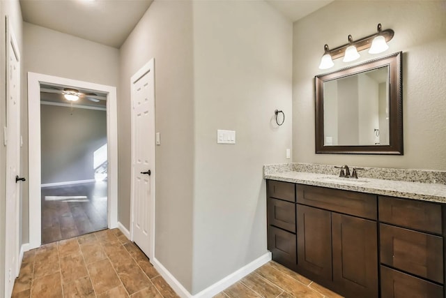 bathroom featuring vanity