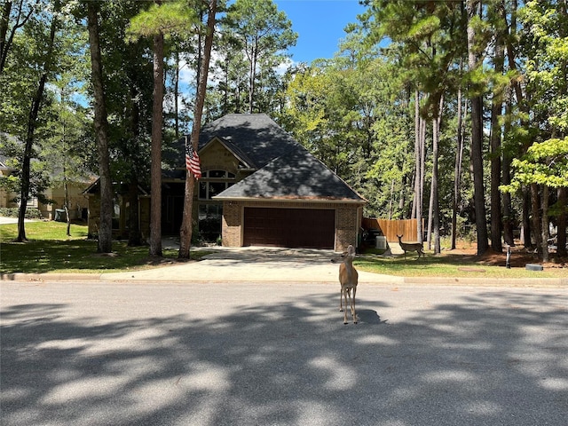 view of front facade with a garage