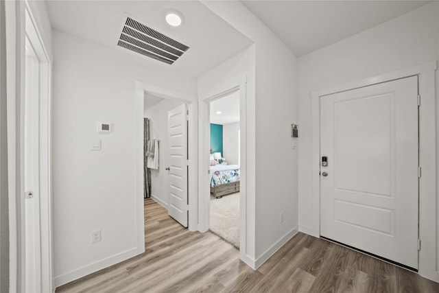 entrance foyer featuring light wood-type flooring