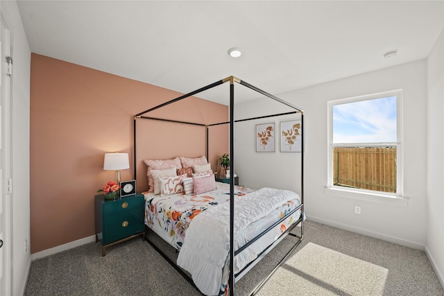 view of carpeted bedroom