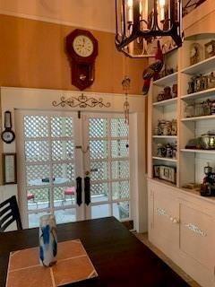 dining space with french doors