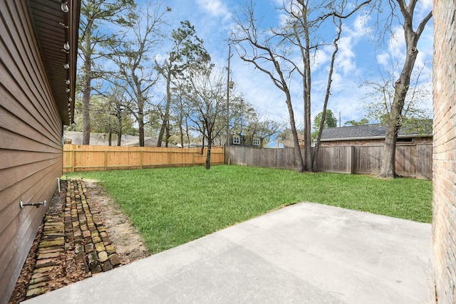 view of yard featuring a patio