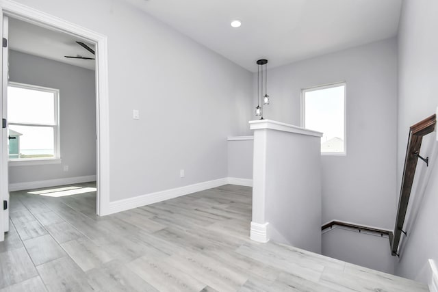 interior space with hardwood / wood-style flooring