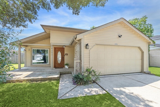 view of front of house featuring a garage