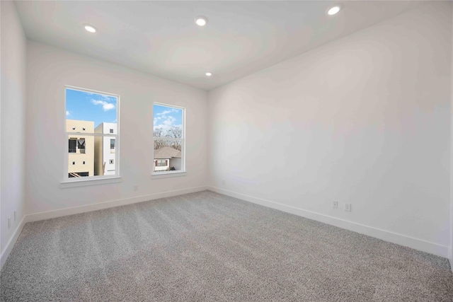 view of carpeted spare room