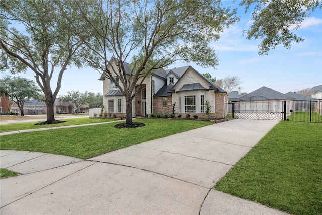 view of front of house with a front yard