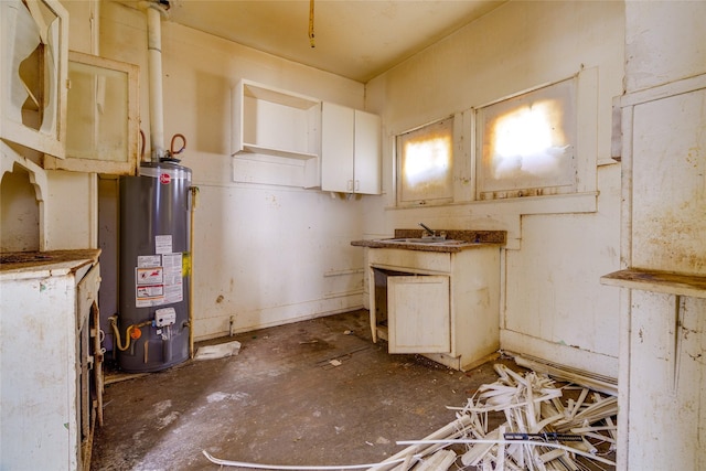 kitchen with sink and gas water heater