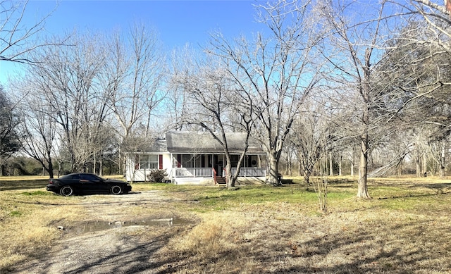 exterior space with covered porch