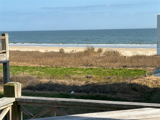 water view featuring a beach view