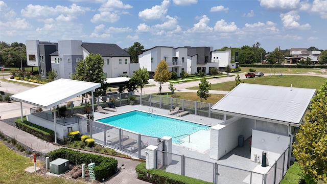 view of pool with a patio area