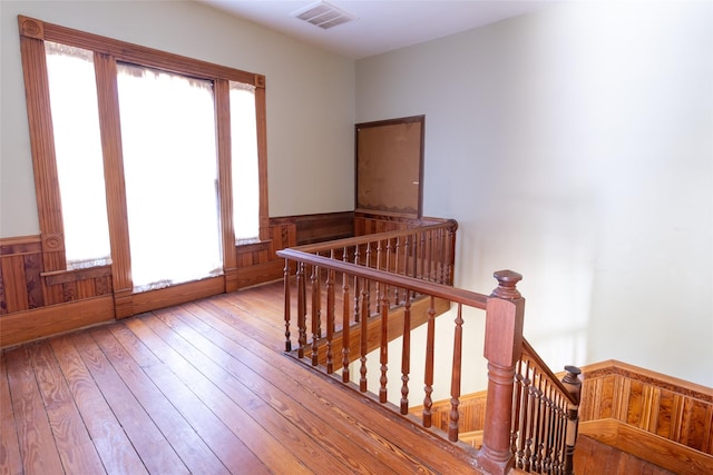 interior space with light hardwood / wood-style flooring