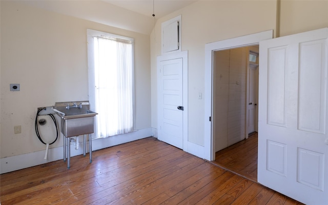 interior space with wood-type flooring