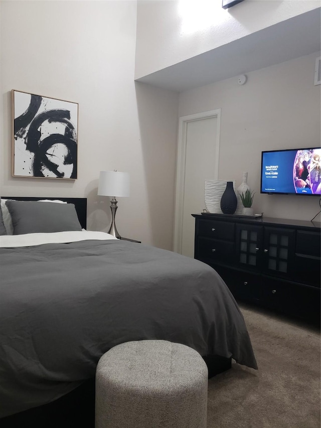 bedroom with carpet floors