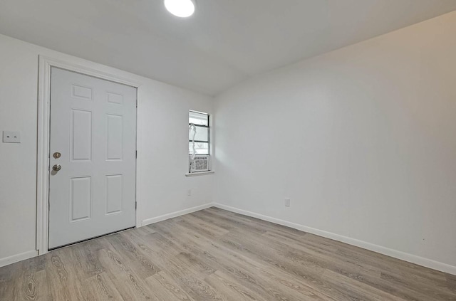 empty room featuring light wood-type flooring