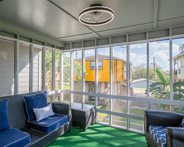 view of sunroom