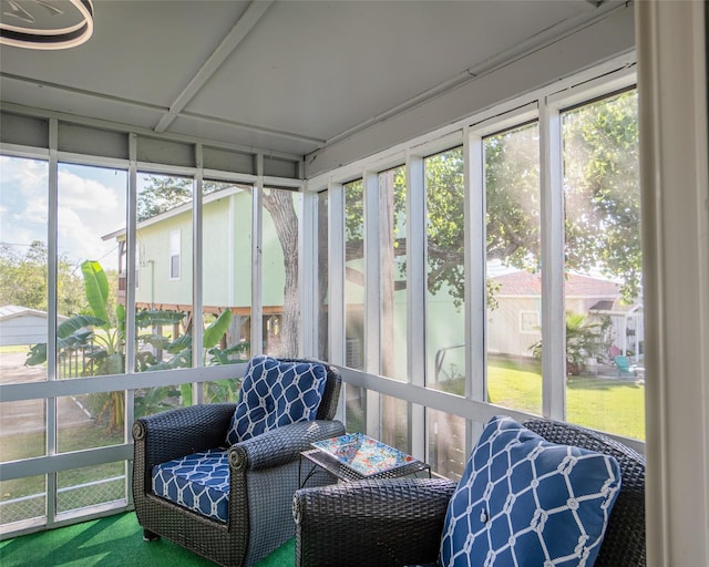 view of sunroom