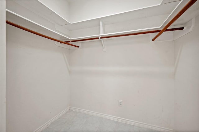 view of walk in closet