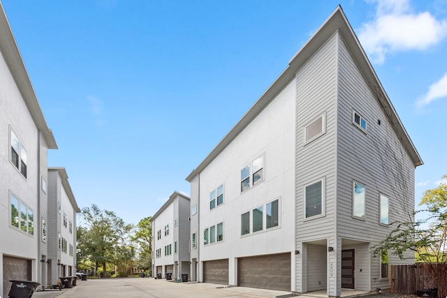 view of property with a garage