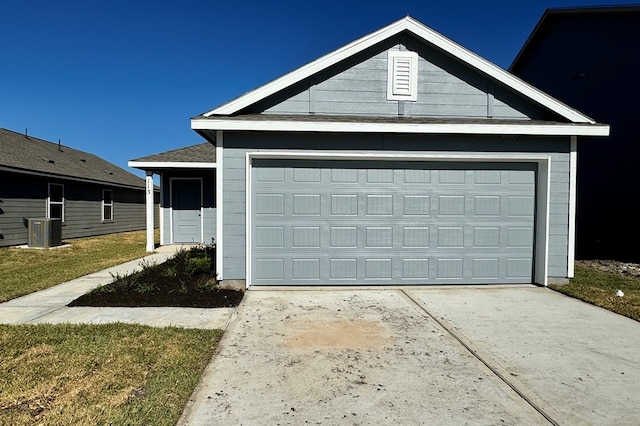 garage with cooling unit