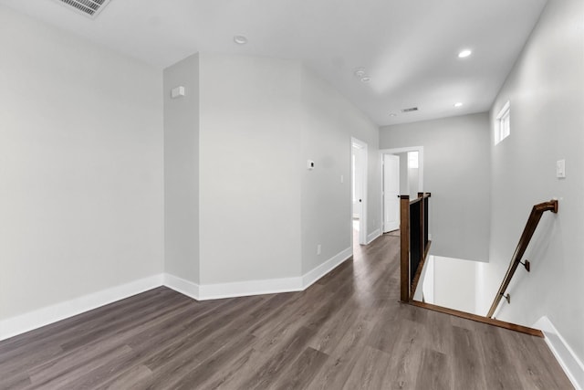 hall featuring wood-type flooring