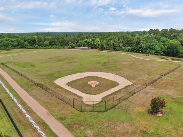 bird's eye view featuring a rural view