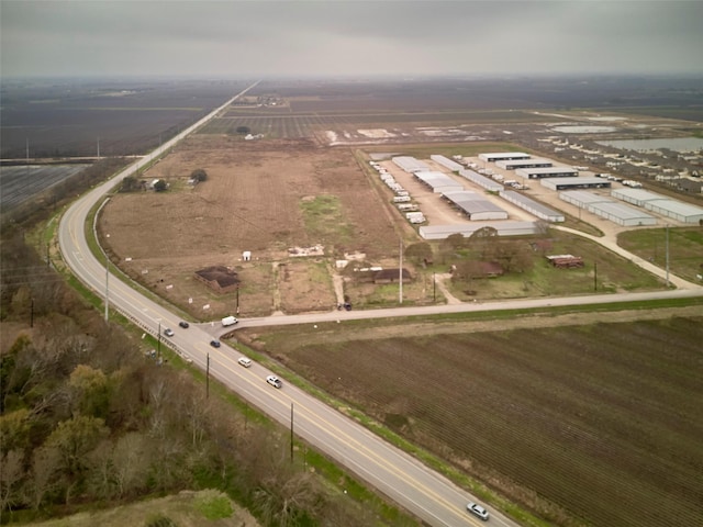 drone / aerial view with a rural view