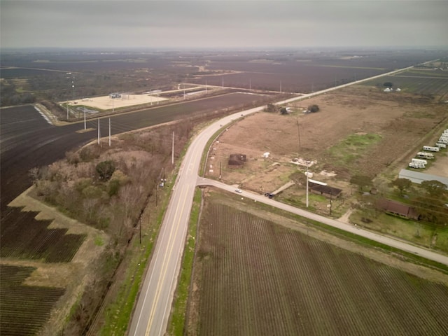 bird's eye view with a rural view