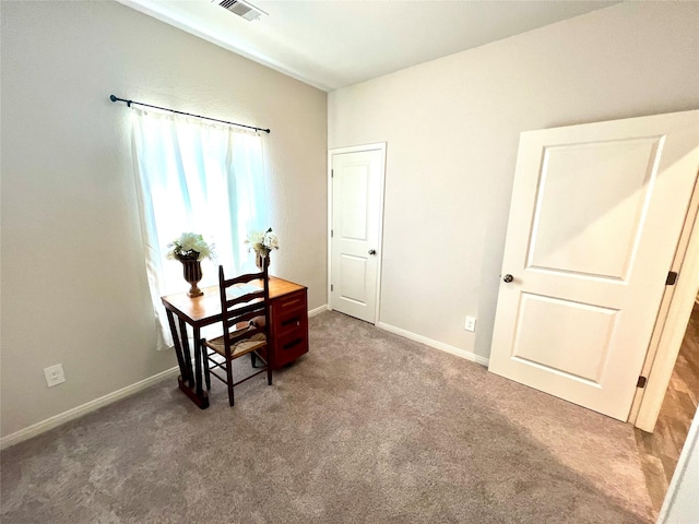 view of carpeted office