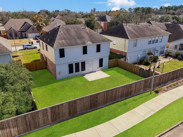 drone / aerial view featuring a residential view