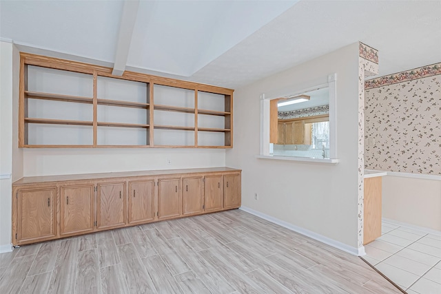 interior space with light hardwood / wood-style floors